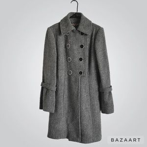 Marvin Richards New York Vintage Tweed Peacoat, Old Money, Preppy, 90s, Academia